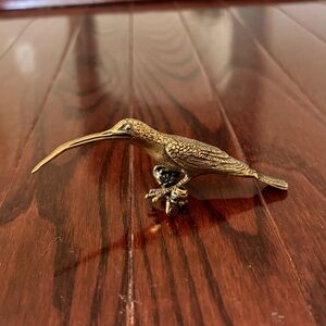 Brass Animal Hummingbird Figure - Trinket Tray